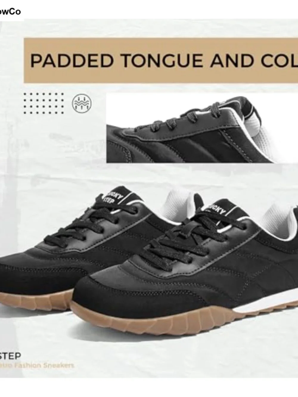 Women Retro Fashion Sneakers Thin Sole Casual Anti-Slip Trainer Running Walking